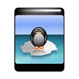 iPad Case Black Cute Baby Penguin