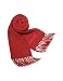 Valentino Signature Solid Fringed Wool Long Scarf Red