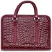 New Gigi Chantal Burgundy Faux Alligator Bible Cover Zippered Main Pocket Cross Zipper Pull