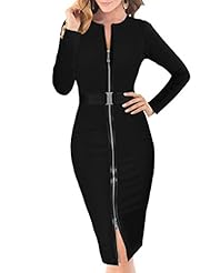 Sheath Belted Slit Plaid Print Cotton Party Dress/Tunic 