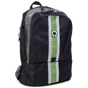 DadGear Backpack Diaper Bag - Center Stripe Green