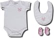 Officially licensed New York Yankees embroidered 3-piece ensemble for infant girls