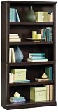 Sauder 5 Shelf Split Bookcase Jamocha Wood