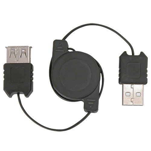 Electronics: Eforcity Premium Retractable USB 2.0 Type A to A M/F Extension Cable, Black {Compatible with. USB specifications 1.0, 1.1, and 2.0}