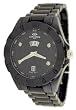 Oniss #ON8013-M1 Men's Black Ceramic Diamond Index Sports Watch