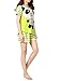 VENTELAN Women's Casual Panda Pattern Nightwear Comfy Stripes Short Pajama Sets