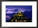Mont Saint Michel, Lit Up at Sunset, Mont St. Michel, France Framed Photographic Poster Print by John Elk III, 21x17
