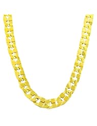 18 Karat Gold over Sterling Silver 9-mm Fancy Mariner Link Necklace (20 Inch)