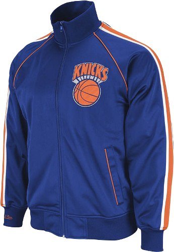 Mitchell & Ness New York Knicks Royal Blue Final Score Full Zip Track Jacket