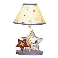 Bedtime Originals Champ Snoopy Lamp with Shade, Blue (Energy Efficient Light Bulb Included)