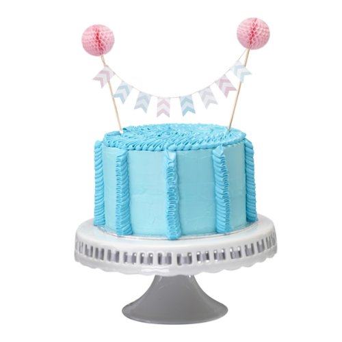 Ginger Ray Chevron Divine Honeycomb Cake Bunting Topper Decoration, Pink