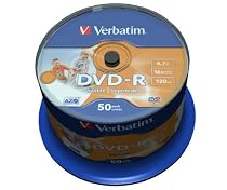 Verbatim DVD-R 16x Speed 4,7GB Printable 50er Spindel DVD-Rohlinge