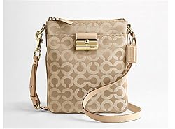 Coach Kristin Op Art Signature Crossbody Messenger Bag Swingpack Khaki