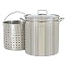 Bayou Classic 1144 44-Quart All Purpose Stainless Steel Stockpot with Steam and Boil Basket