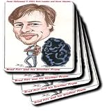 Brad Pitt And His Brother Prune - Set Of 8 Coasters - Soft
