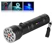Black LED Powerful Multi Usage Torch With Laser & Ultraviolet