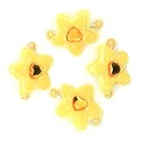 Yellow / Baby/ Toddler /Girl Star Shaped with heart shaped imitative gems Spring Hair Clip (1739-1)