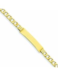 Genuine 14K Yellow Gold Fancy Link ID Bracelet 6 Grams Of Gold 100% Satisfaction Guaranteed.
