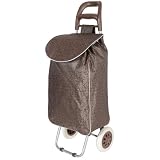 from JAM Brown Text Folding Wheeled Festival Shopping Trolley