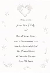 Beach Wedding Invitation - Kissing Dolphins (50 Pack)