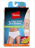 Hanes Plus Size Womens Comfortsoft Cotton Stretch Low Rise Briefs