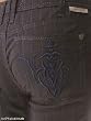 J & Company Womens Beverly Straight Leg Pinstripe Dress Pants in Black