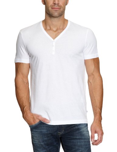 TOM TAILOR Denim Herren Shirt/ T-Shirt 10211790912/serafino tee, Gr. 50/52 (L), Wei&szlig; (2000 Preisvergleich