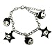 SG PARIS BRACELET 17CM+3CM BLACK+WHITE NOIR ET title=
