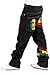 Money Talks Men's Rasta One Love Loose Fit Jeans