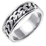 7mm 950 Platinum Celtic Link Wedding Band