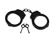 High Quality Made In Taiwan Black Finish Professional Double Locking Handcuffs