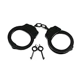 High Quality Made In Taiwan Black Finish Professional Double Locking Handcuffs