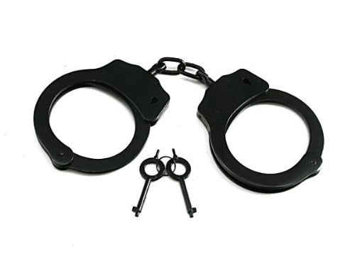 High Quality Made In Taiwan Black Finish Professional Double Locking Handcuffs