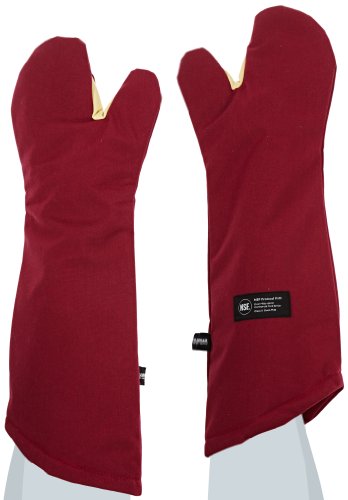 San Jamar KT0224 Kool-Tek Nomex Conventional Temperature Protection Oven Mitt, 24