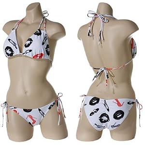 Buy KALI GIRLZ Lipstick and Stiletto String Bikini (Red White)
