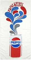 Pepsi-Cola 1970's Vintage Beach Towel, White