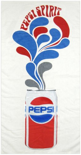 Pepsi-Cola 1970's Vintage Beach Towel, White