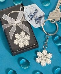 Snowflake Design Key Ring Favors (Set of 36)