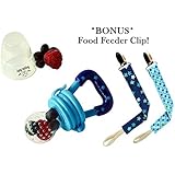 Boppin Baby - 2-in-1 - Food/Fruit Feeder or Aching Gums Teether/Soother (Blue)