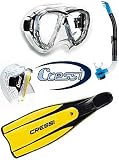 Cressi-sub Mask, Fin & Snorkel Set for Scuba or Snorkeling