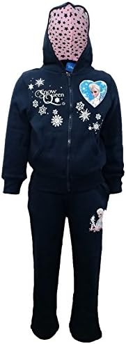 OFFICIAL LICENSED DISNEY Little Girls' Disney Frozen Elsa Snow Queen Tracksuit 4 Years Navy Blue