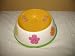 Dog Bowl - "Garden Party" Ceramic - 10" Marigold Yellow