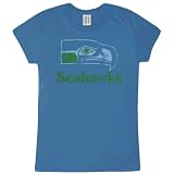 Seattle Seahawks - Distressed Logo Ladies T-Shirt - Large