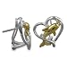 925 Silver Dolphin in Heart French Clip Earrings Hawaiian Jewelry 925 Silver Dolphin in Heart French Clip Earrings Hawaiian Jewelry