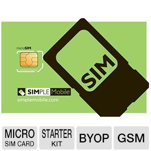 Simple Mobile BYOP Micro Sim Starter Kit Simple Mobile BYOP Micro Sim Starter Kit