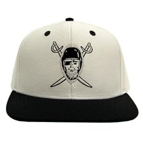 NFL Oakland Raiders Logo Snapback Hat Cap - White Black by 