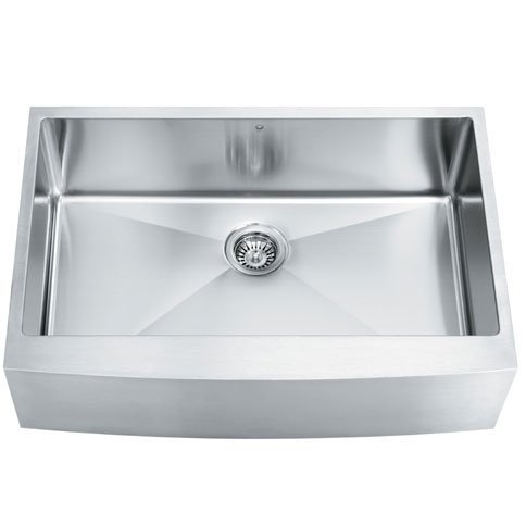 Vigo Industries VGR3320C Gauge Single Bowl Farmhouse Kitchen Sink, Steel