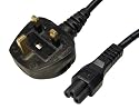 Max Value UK Mains to Coverleaf (C5), 2 Mtrs, Black
