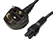 Max Value UK Mains to Coverleaf (C5), 2 Mtrs, Black