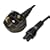 Max Value UK Mains to Coverleaf (C5), 2 Mtrs, Black